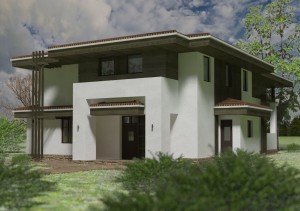 Проект дома с панорамными окнами, в стиле Райта - "Гаронна", вид 5