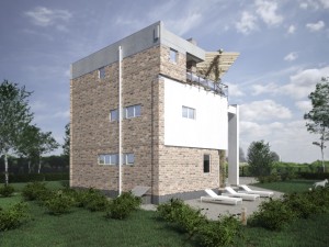 Внешний вид 3, проект Парма-240 - проект дома с плоской эксплуатируемой кровлей, панорамными окнами и террасами