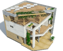 Houses with flat roofs