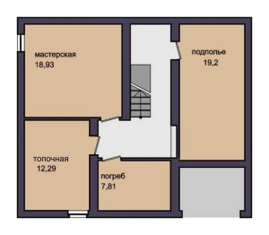 План цокольного этажа. Десна - проект дома с цокольным этажом